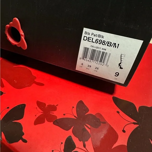 Pleaser Black Lace-Up Platform Heels - Picture 5 of 5